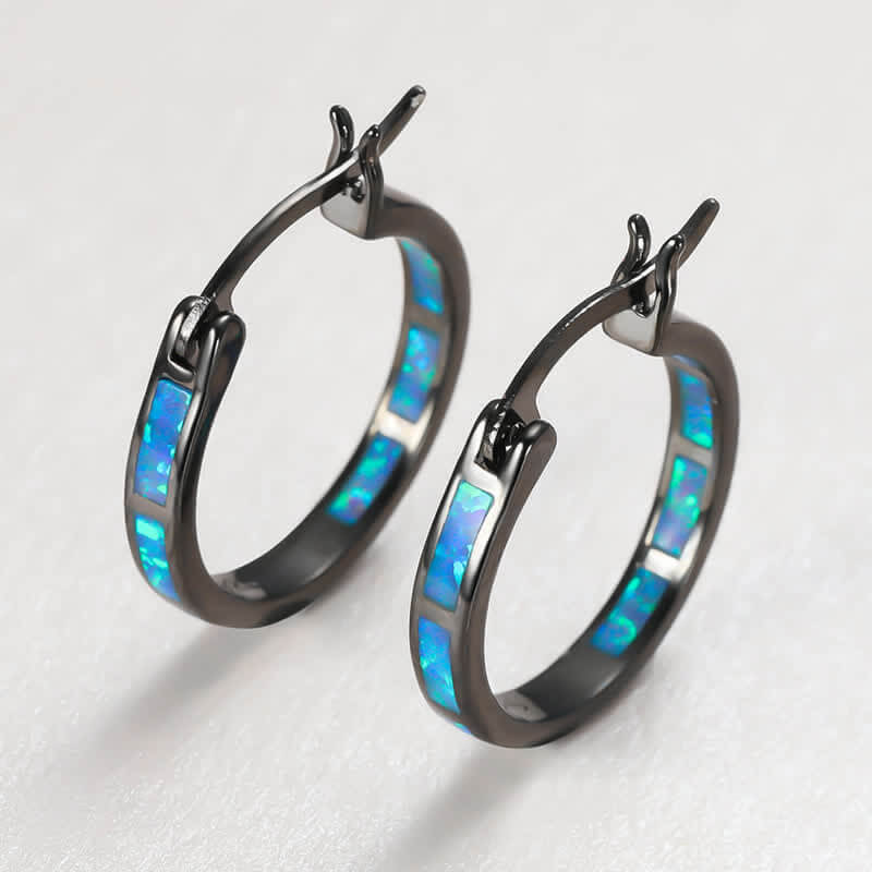 Creative Round Color Opal Earrings