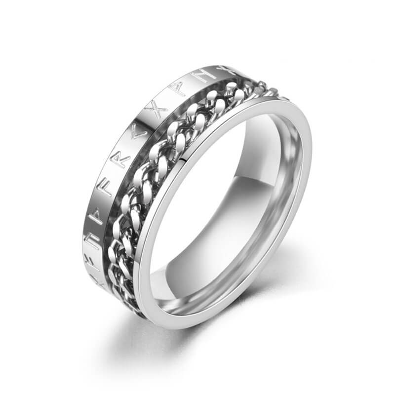 Titanium Steel Culture Rotatable Ring