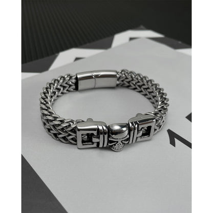 Halloween Hiphop Skull Totem Titanium Steel Bracelet