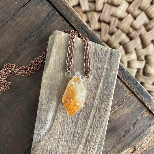 Brazilian Citrine Pendant Necklace