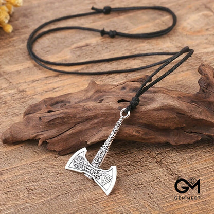 Vintage Tomahawk Slavic Pendant Necklace