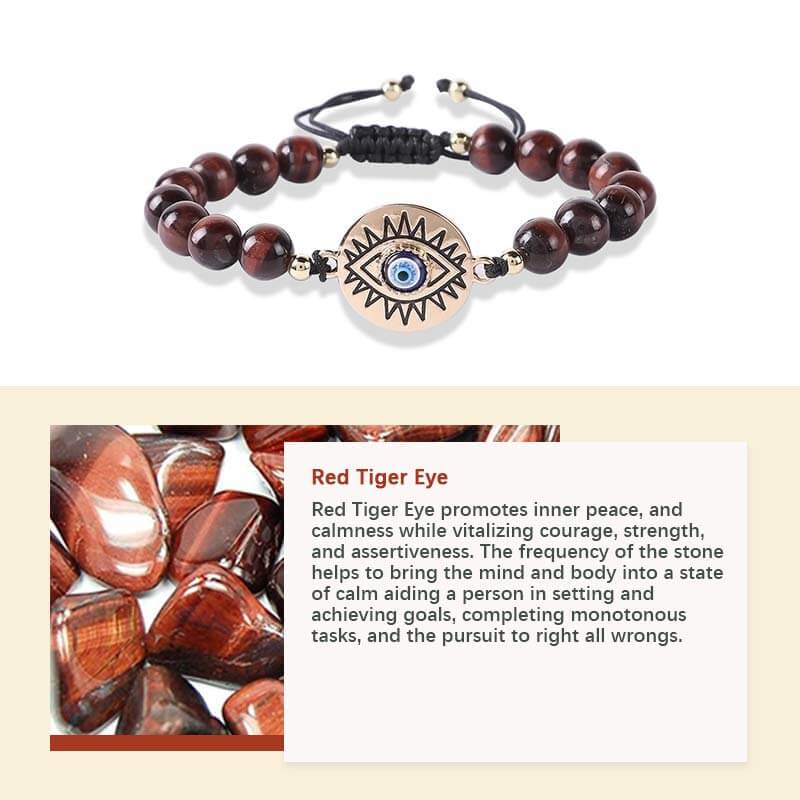 Fee Now: Tiger Eye Evil Eye Protection Bracelet