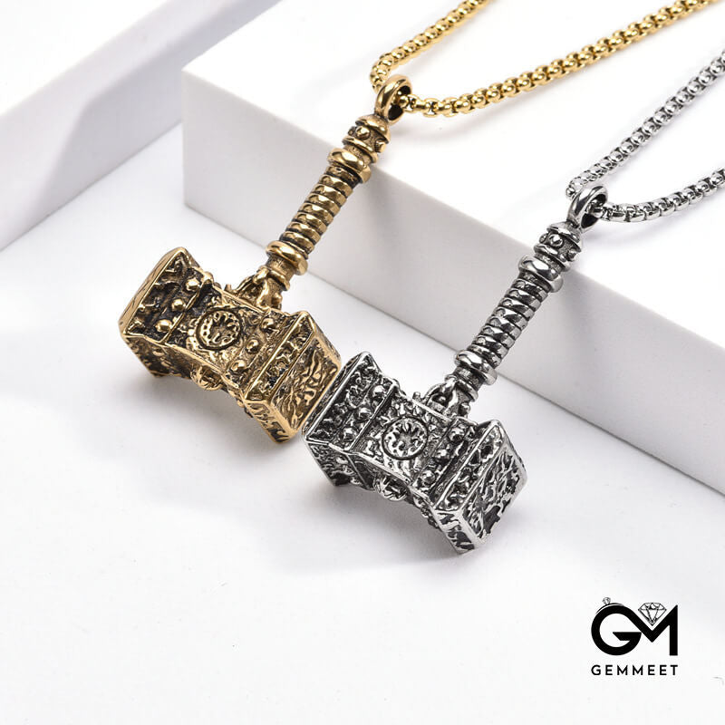 Vintage Viking Thor's Hammer Pendant Necklace