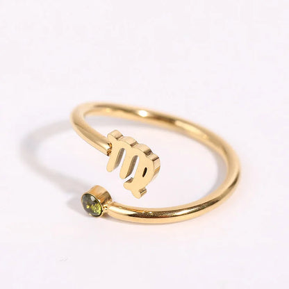 Zodiac Birthstone Ring