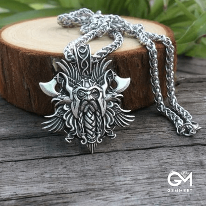 Odin Viking Warrior Pendant Necklace