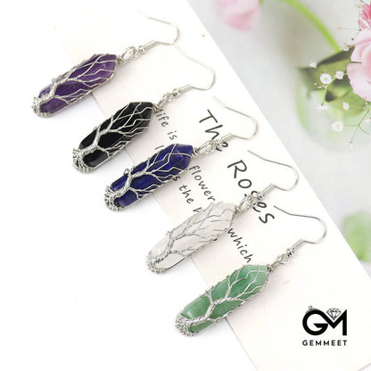 Crystal Tree of Life Alloy Earrings