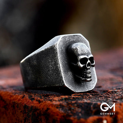 Vintage Punk Stainless Steel Three-dimensional Skull Ring