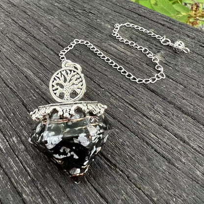 "Meditation Companion" - Crystal Hexagonal Rhombus Pendulum