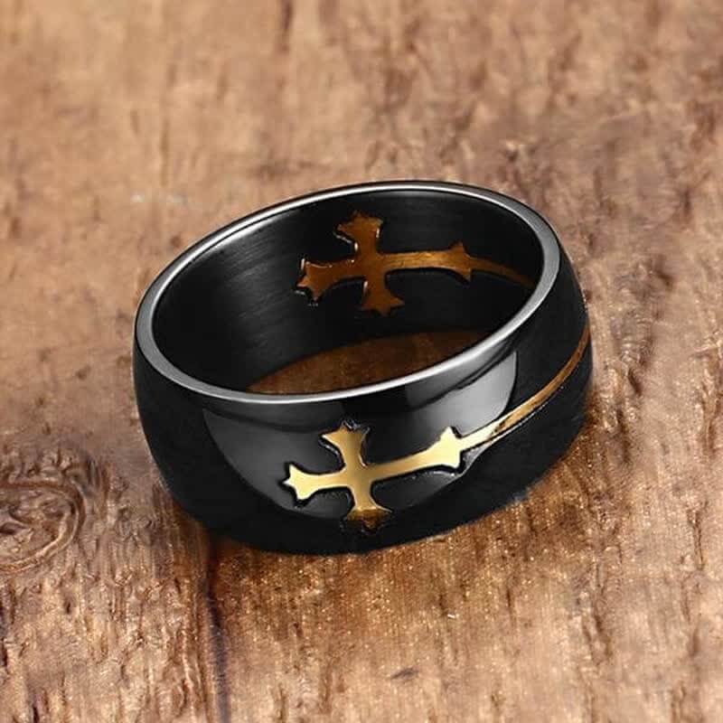 Men's Dainty Detachable Cross Ring