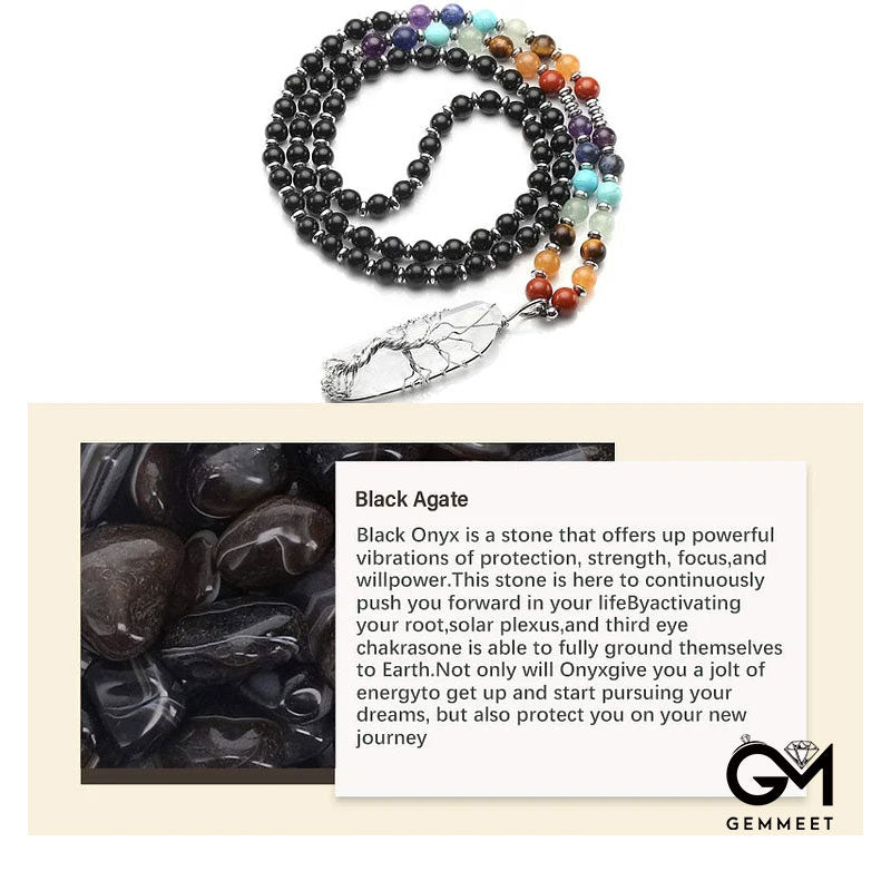 Crystal Chakra Horse-drawn Bead Bracelet