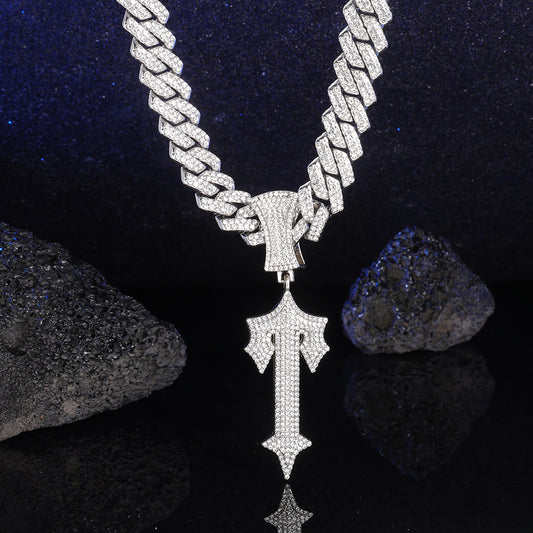 Hip Hop Iced Out Letter I Pendant Necklace