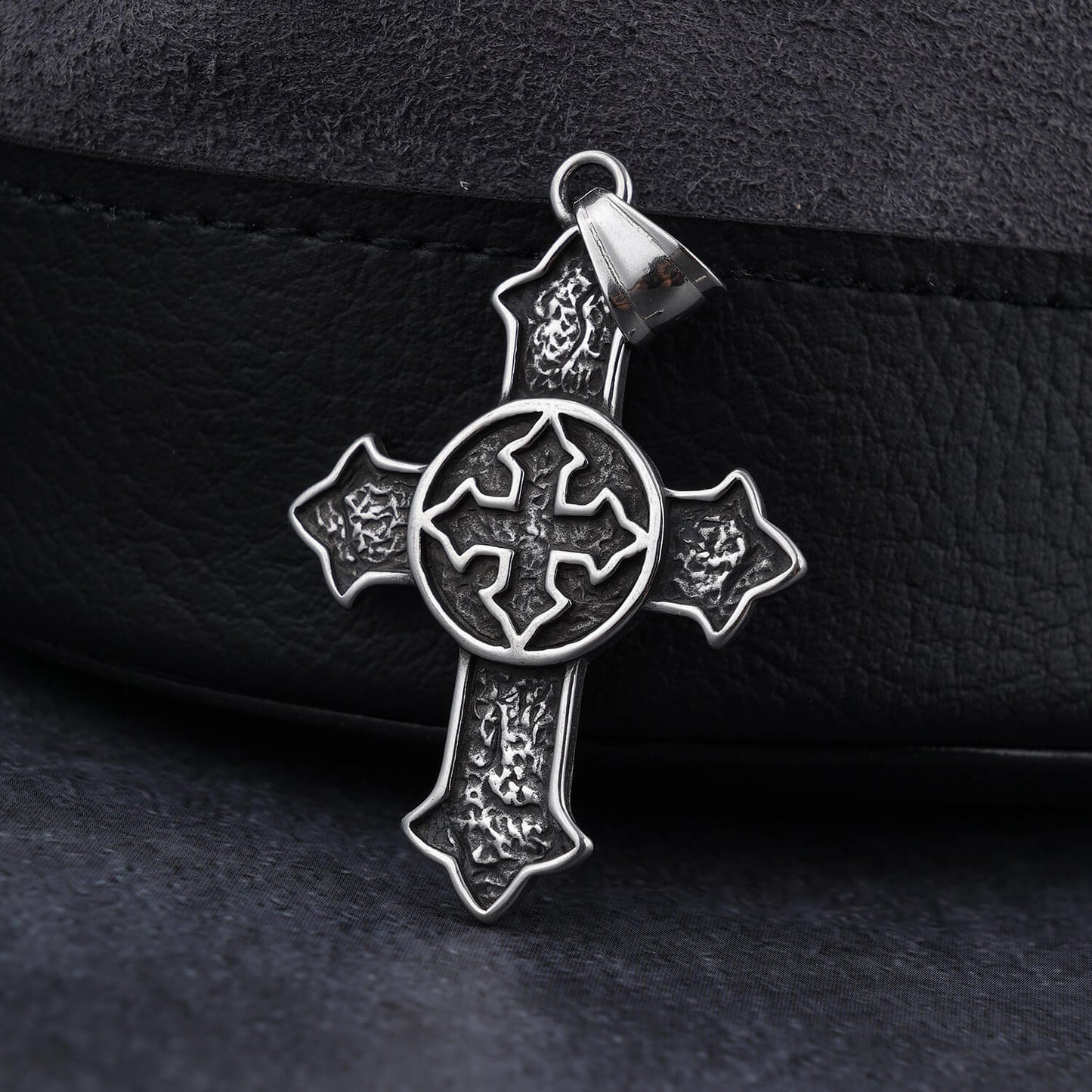 Double Cross Stainless Steel Pendant