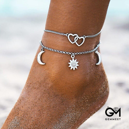 Sun Love Crescent Beach Chain Anklet