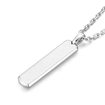 Sterling Silver High Street Rectangle Pendants Necklace