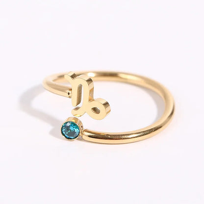 Zodiac Birthstone Ring