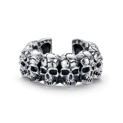 Cool 3D Skull Punk Band Ring