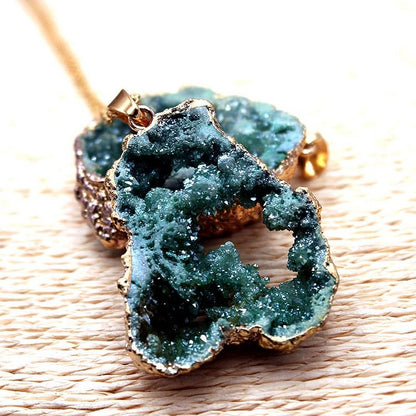 Natural Crystal Geode Pendant