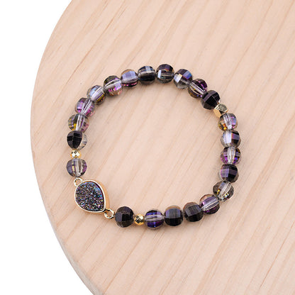 Specail Cut Bead Druzy Crystal Bracelet