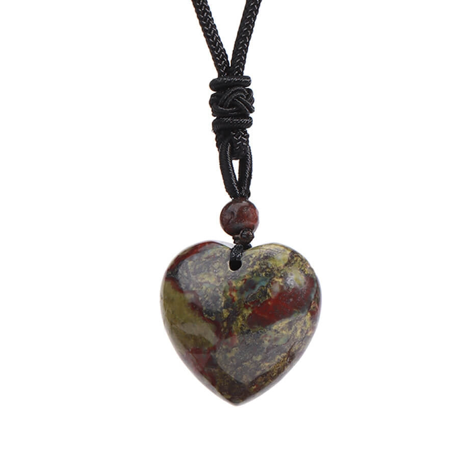 Crystal Agate Nylon Rope Love Pendant