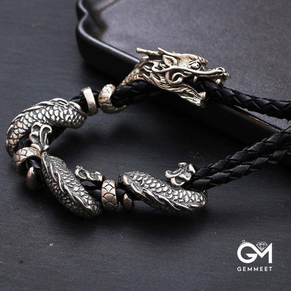 Men's Retro Punk Dragon Bracelet