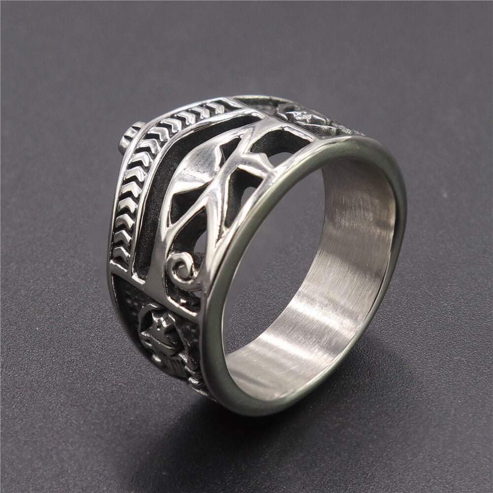 Vintage Stainless Steel Eye Ring with Personality