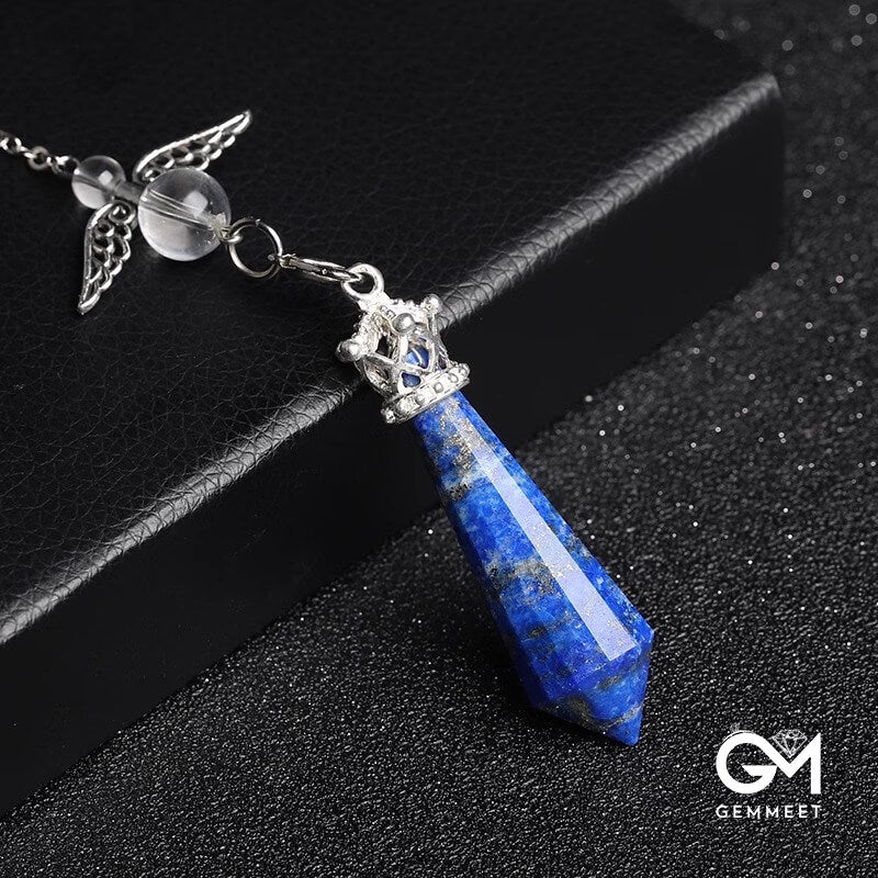 Healing Crystal Angel Wings Spirit Pendant