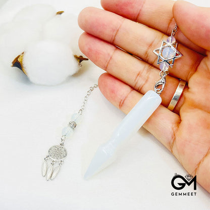 White Crystal Spirit Pendant Cone