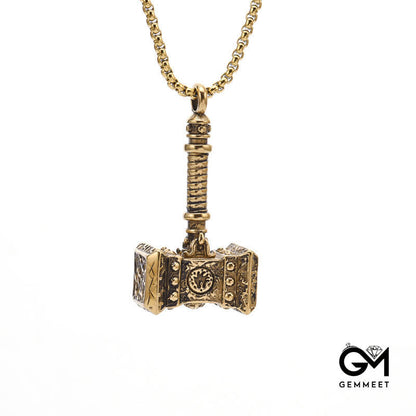 Vintage Viking Thor's Hammer Pendant Necklace