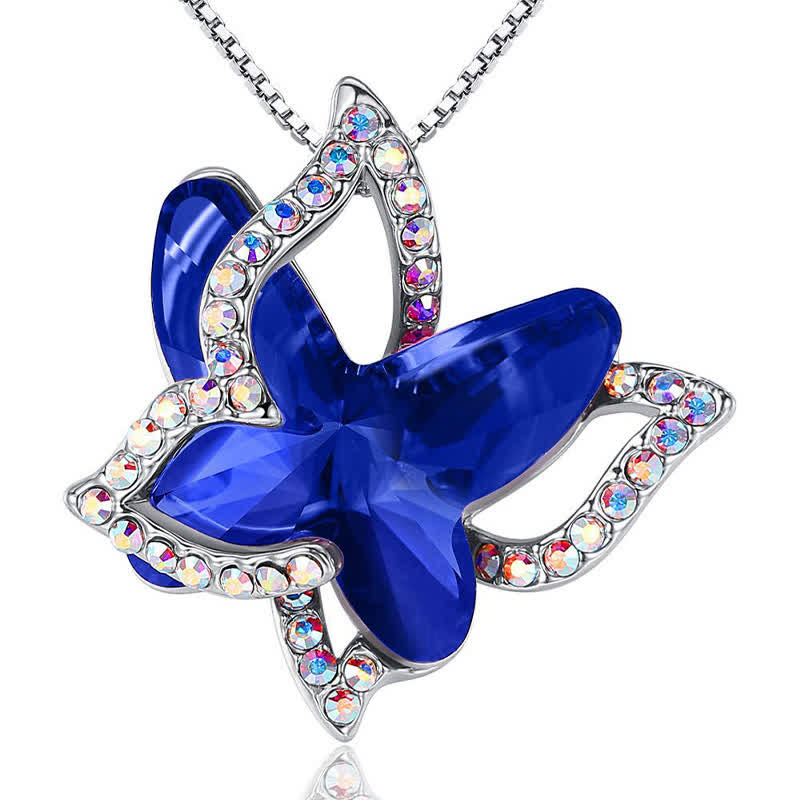 "Spread Your Wing" - Butterfly Birthstone Crystal Necklace