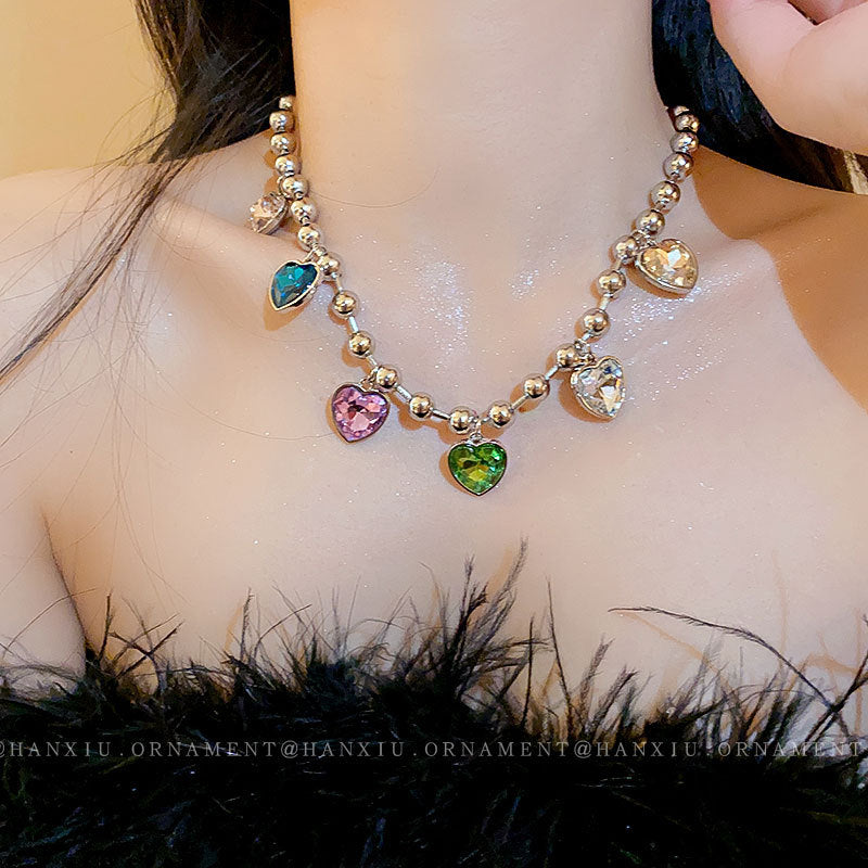 Zircon Ball Sweet Cool Wind Love Necklace