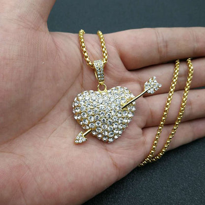 Hip Hop Jewelry Gold Plated Zirconia Cupid Pendant