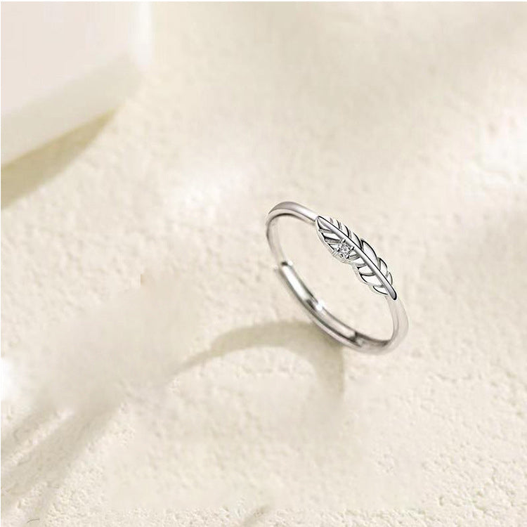 'Stay With You' Feather Couple Ring