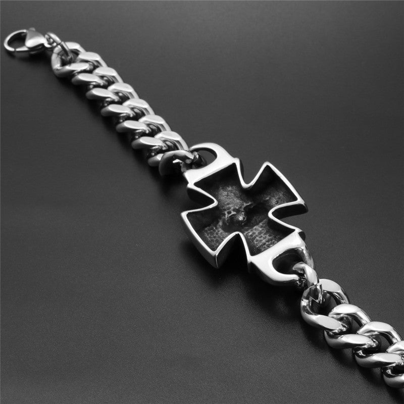 Cross Skull Punk Male Personality Bracelet