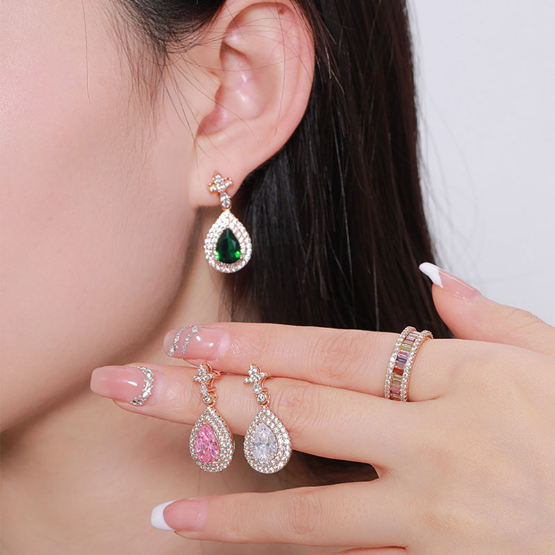 Zirconia Drop Earrings