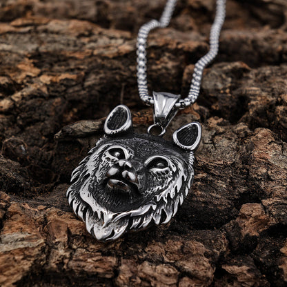 Majestic Fashion Direwolf Shape Stainless Steel Pendant