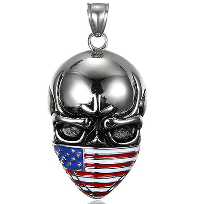 Personalized Titanium Steel Skull Masked Pendant