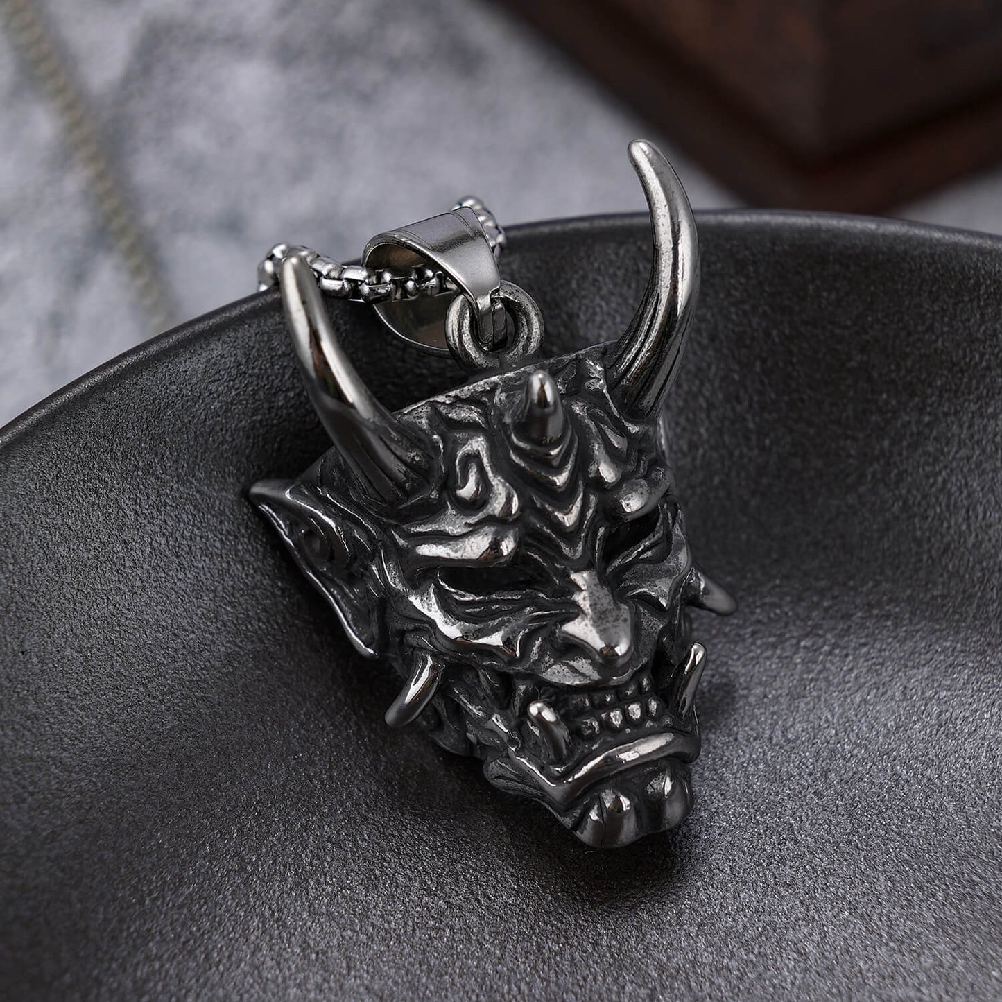 Ghost Head Fangs Mask Stainless Steel Pendant