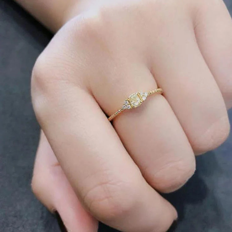 Delicate Natural Citrine Ring