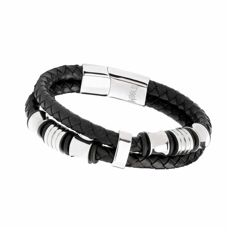 Men's Leather Multilayer Braided Rope Bracelet