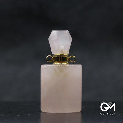 Crystal Perfume Bottle Pendant Necklace