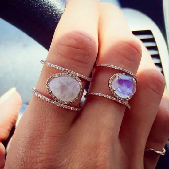 Irregular Moonstone Ring