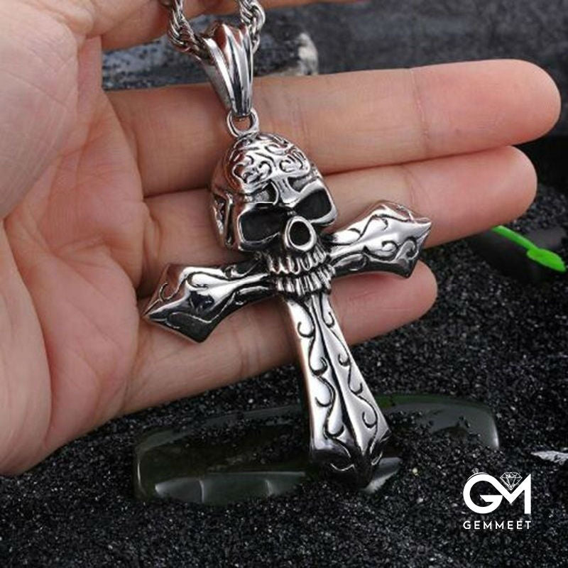 Knight's Skull Cross Pendant