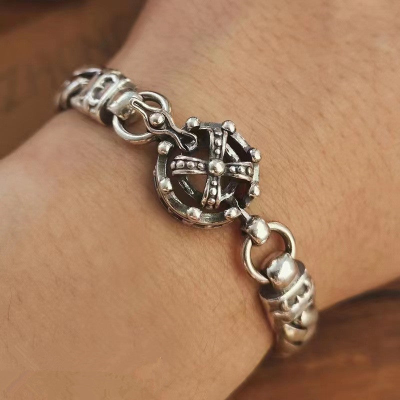 Vintage Hand-Woven Solid Crown Bracelet