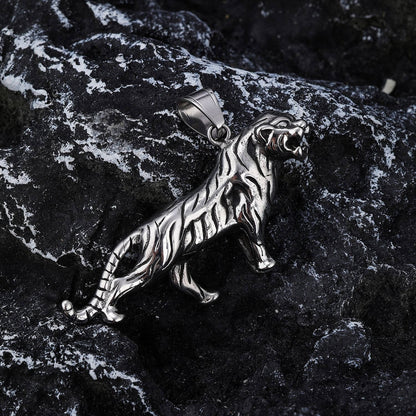 Stainless Steel Leopard Pendant