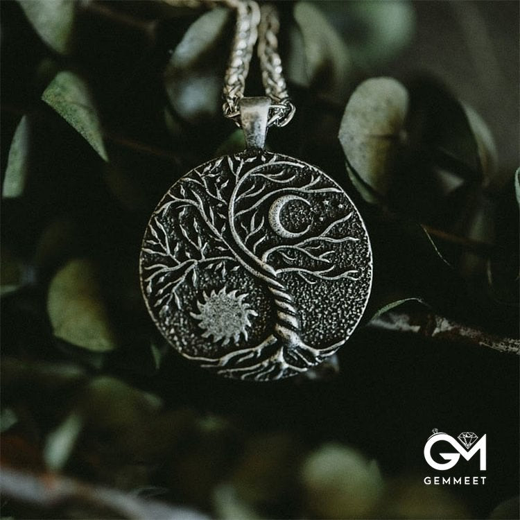 "Riding with the Stars" - Tree of Life with Sun and Moon Necklace