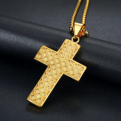 Hip Hop Gold Plated Zirconia Cross Pendant