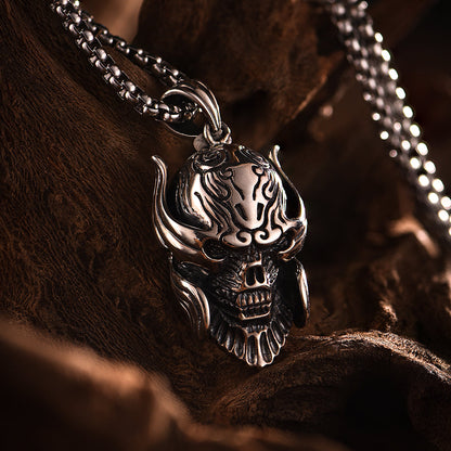 Cool Raging Hell Devil Skull Pendant