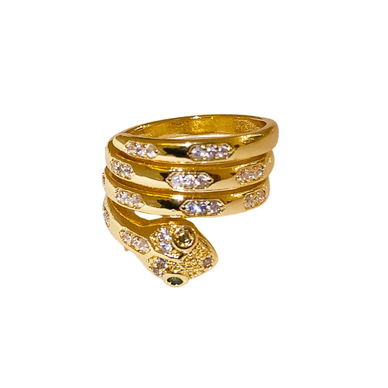 Zircon Serpentine Multi-layer Ring