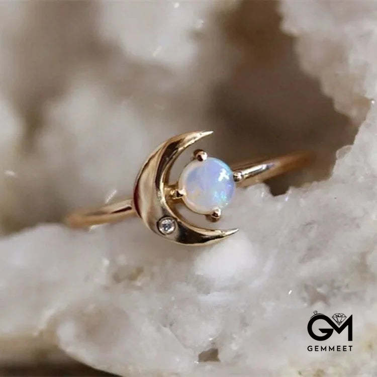 Creative Moon Moonstone Ring