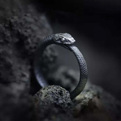 Punk Dark Ouroboros Pagan Ring